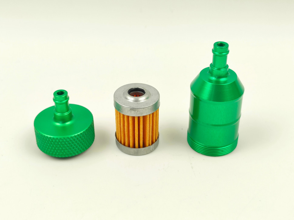 Фильтр топливный алюминиевый (зелёный)