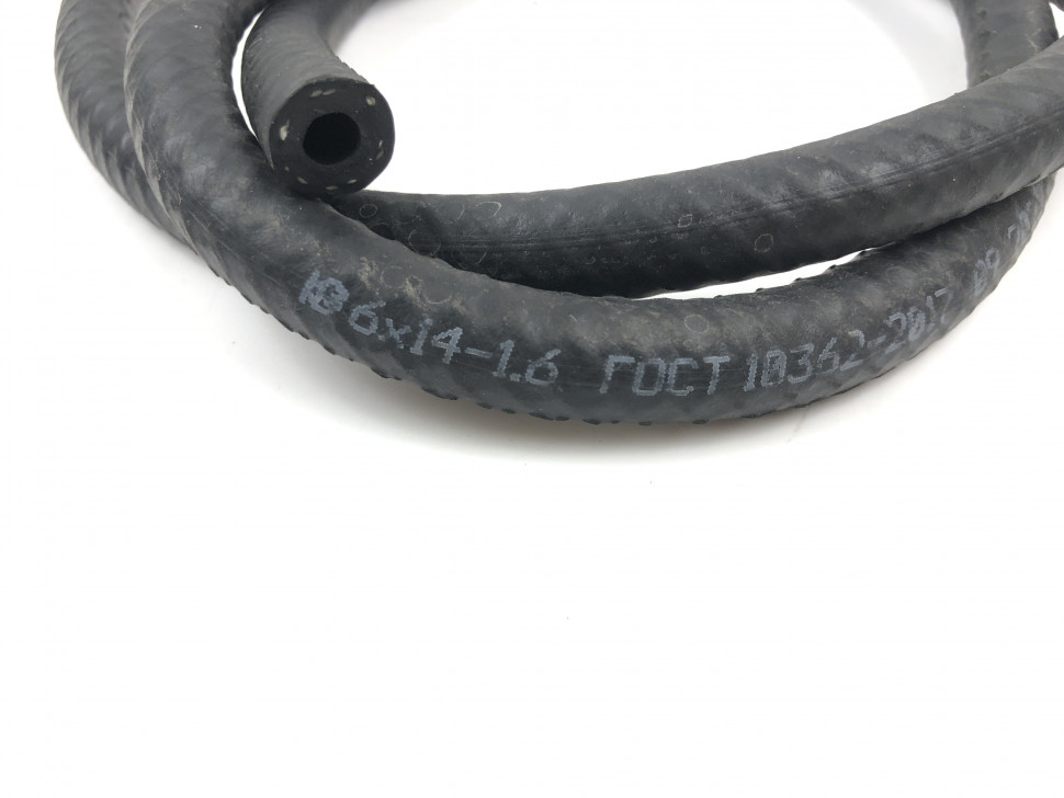 Бензошланг резиновый черный 6мм (нарезка по 1 метра) 6х14-1,6 (ГОСТ 10362-76)