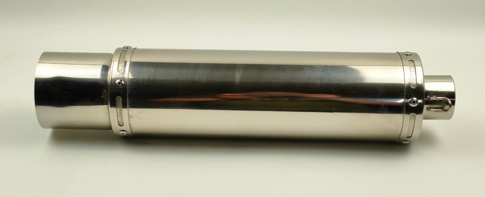 Глушитель (тюнинг) 340*100mm, креп. d=48mm (нержавейка, хром)