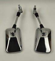 Зеркала №21 Скутер хром квадрат стойка с шарниром М10 