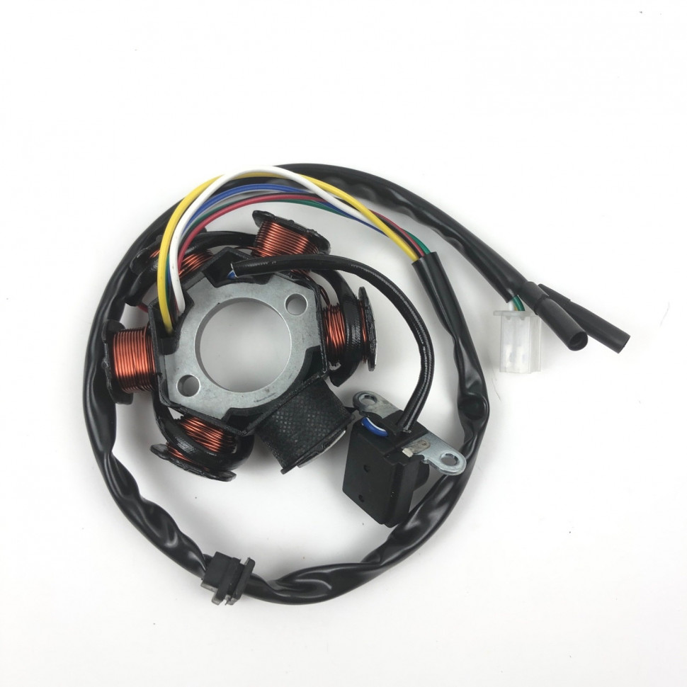 Статор генератора 152QMI, 157QMJ 6 катушек (5+1) Статор генератора 152QMI, 157QMJ 6 катушек (5+1)