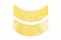 Наклейка на колесо 17 декор (16шт, желтая)