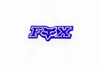 Наклейка логотип FOX (7x2см, 10шт, синий)