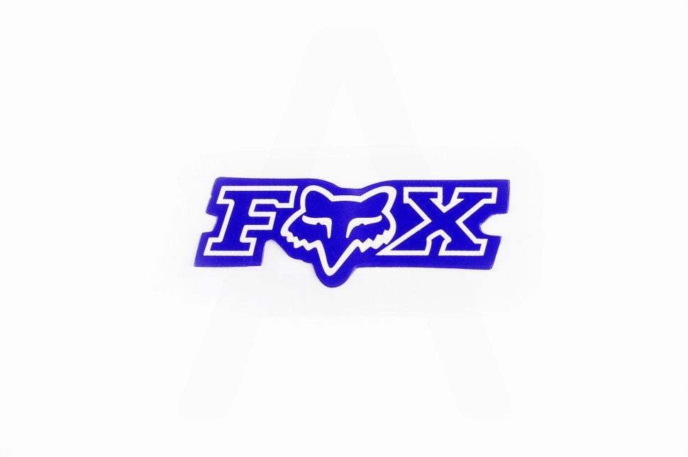Наклейка логотип FOX (7x2см, 10шт, синий)