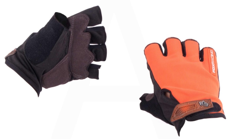 Мотоперчатки без пальцев FOX оранжевые размер - M