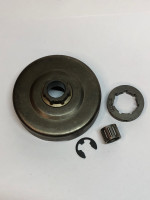 Тарелка сцепления бензопилы (звезда ведущая) Husqvarna 365/372 (+сепаратор, шайба, стопор)