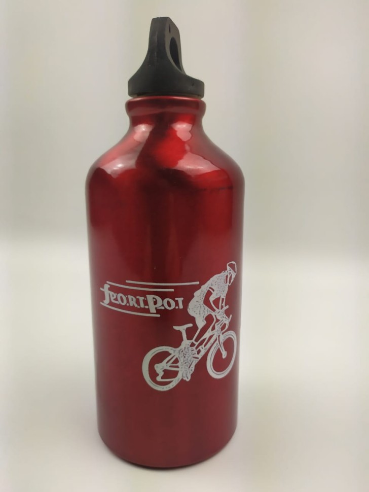 Велосипедная фляга (500ml) (алюминиевая, красная)