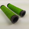 Ручки руля велосипедные (125mm) (резиновые, зеленые)