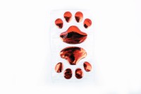 Наклейка шильдик CATS PAW (7x6см, 2шт, алюминий, красный)