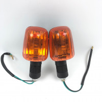 Поворотники оранжевое стекло, квадратной формы - комплект по 2 штуки