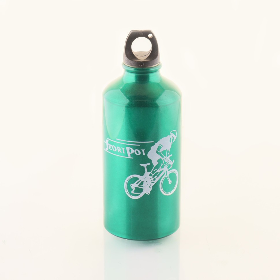 Велосипедная фляга (500ml) (алюминиевая, зеленая)