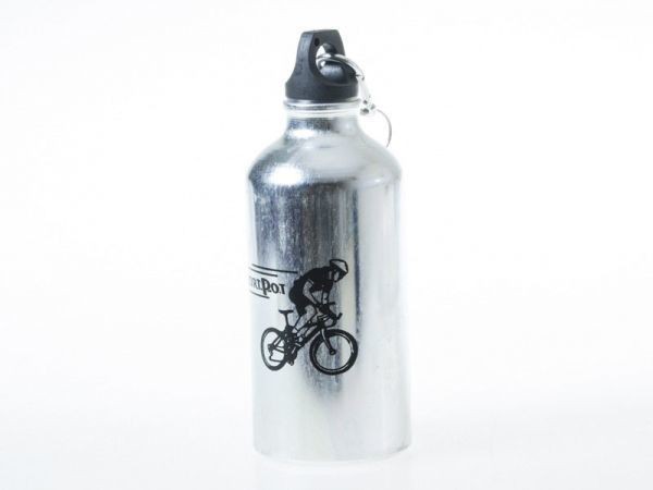 Велосипедная фляга (500ml) (алюминиевая, серебристая)