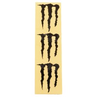 Наклейка логотип MONSTER ENERGY (5x6см, 3шт, черная)