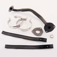 Колено глушителя 4T 152QMI, 157QMJ (+прокладки, хомуты глушителя)