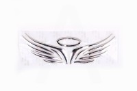 Наклейка шильдик MOTOANGEL (17x5см, алюминий, хром)