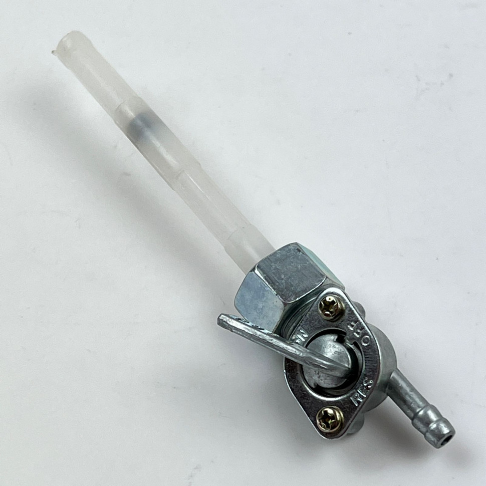 Кран топливный Alpha (гайка d=16mm, штуцер 180 град)