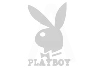 Наклейка логотип PLAYBOY (11x8см, белая)