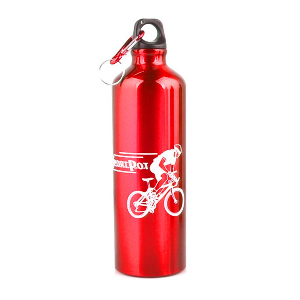 Велосипедная фляга (750ml) (алюминиевая, красная)