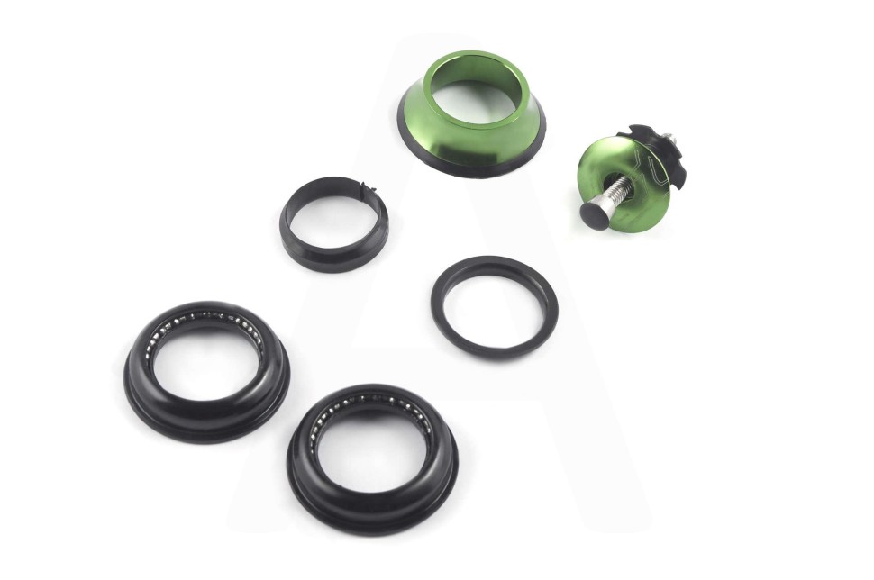 Подшипники рулевой колонки велосипеда (удлиненные, зеленые)