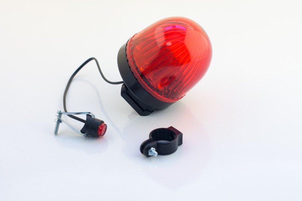 Сигнал велосипедный с подсветкой Police (красный) (Модель - JY-2510A)