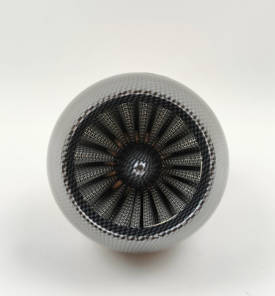 Фильтр воздушный нулевого сопротивления угол 45 градусов карбон (Тюнинг) d-42мм