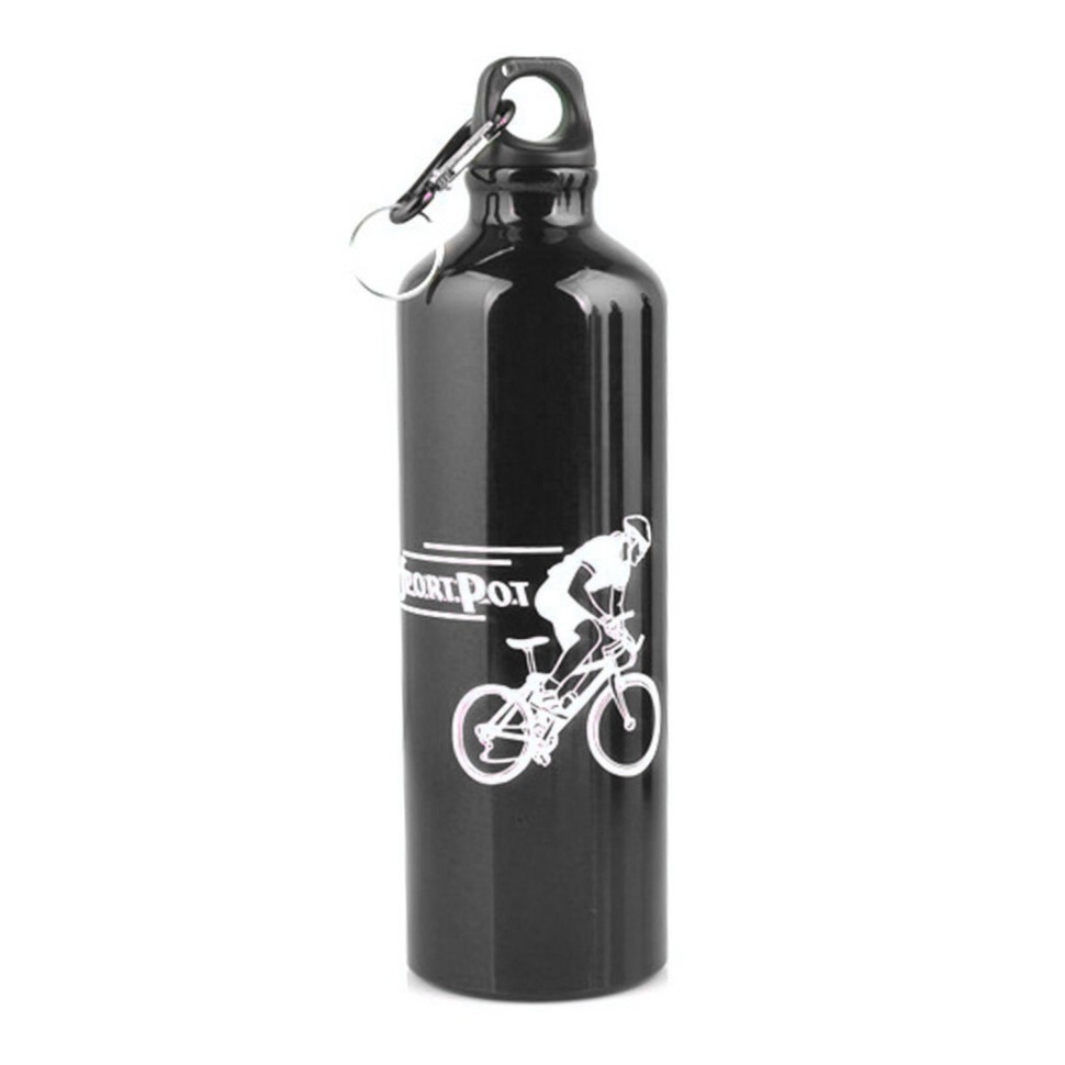 Велосипедная фляга (750ml) (алюминиевая, черная)
