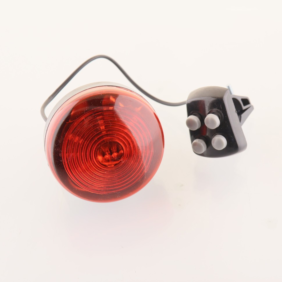 Сигнал велосипедный с подсветкой круглый (красный, АА*2) (Модель - JY-322A)