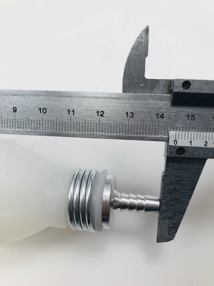 Груша Буран средняя в сборе с 2 клапанами штуцер 6 мм