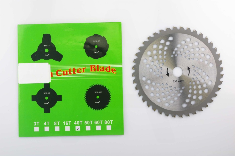 Нож мотокосы 40T (d=230/22.4 mm) (победитовые зубья)