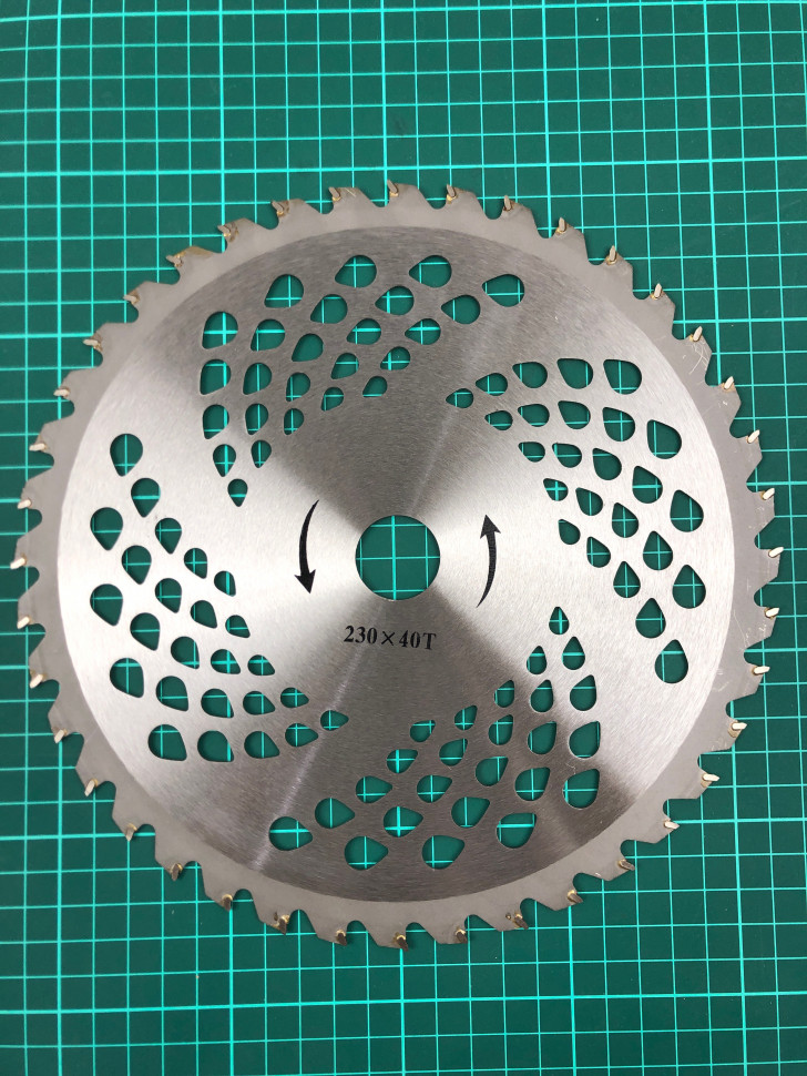 Нож мотокосы 40T (d=230/22.4 mm) (победитовые зубья)