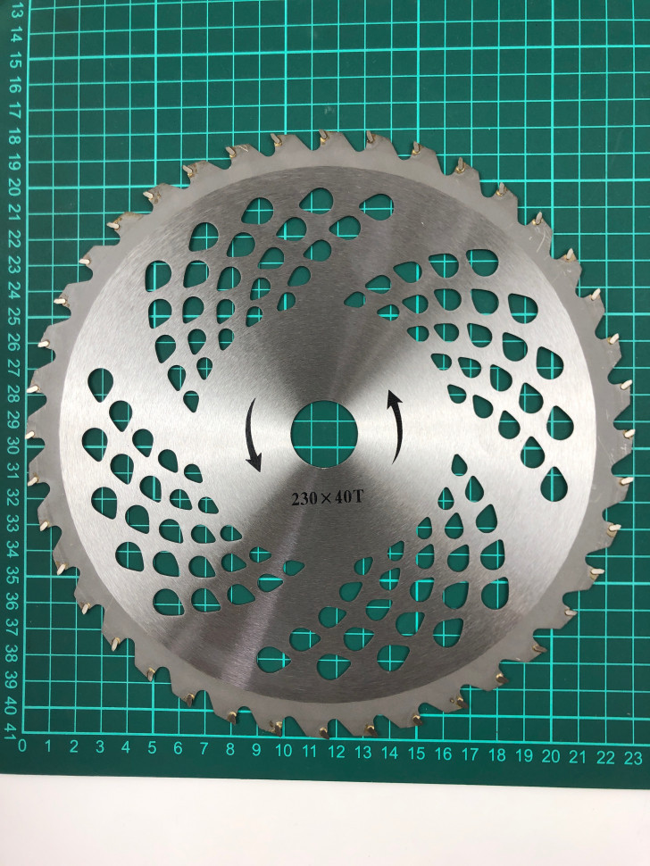 Нож мотокосы 40T (d=230/22.4 mm) (победитовые зубья)