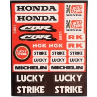 Наклейки (набор) спонсоры, мультибренд (21х17см)