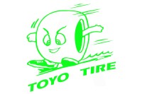 Наклейка логотип TOYO 11x10см зеленая
