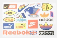 Наклейки (набор) спонсоры, мультибренд (26х17см)