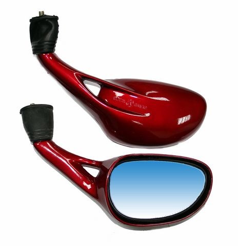 Зеркала скутер пластик красные М8 - 2шт