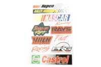 Наклейки (набор) спонсоры, мультибренд (27х18см)