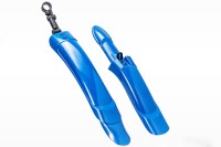 Крылья велосипедные 26", пластиковые, синие, раздвижные, широкие - комплект