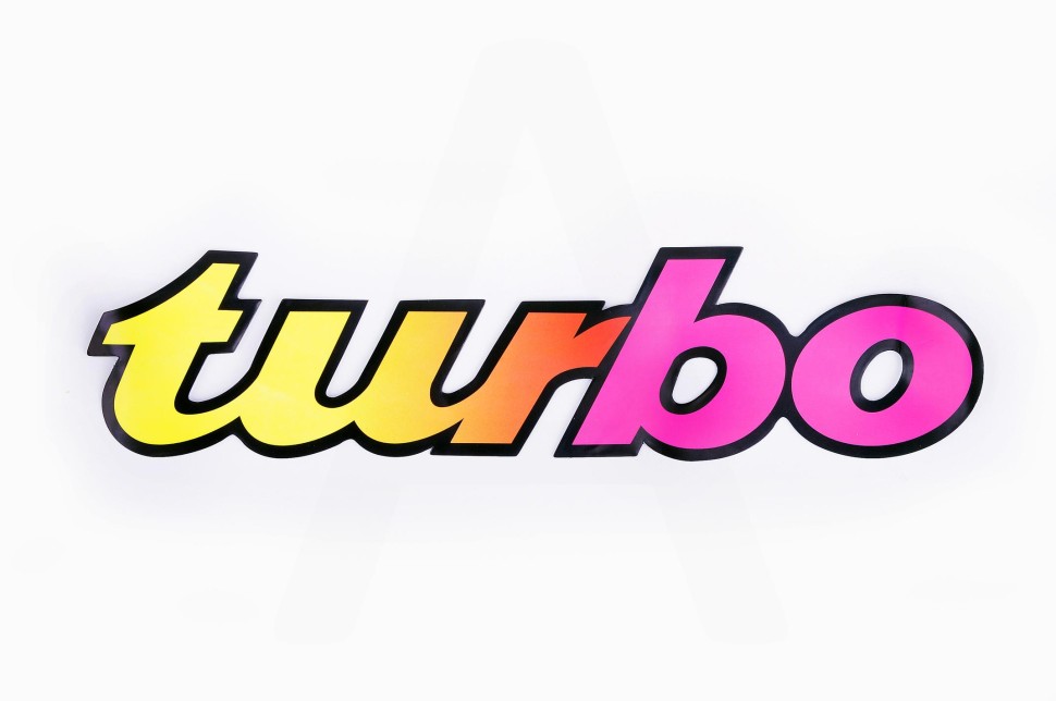 Наклейка логотип TURBO 22x5см