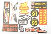 Наклейки (набор) спонсоры, мультибренд (27х19см)