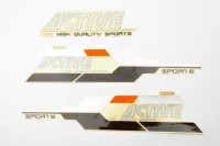 Наклейки (набор) Active (40х10см, 3шт, красные)