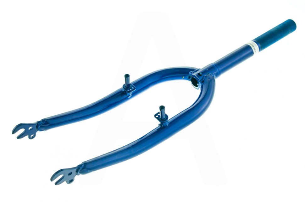 Вилка велосипедная жесткая (c креплением V-brake, 22") (синяя) Модель - A