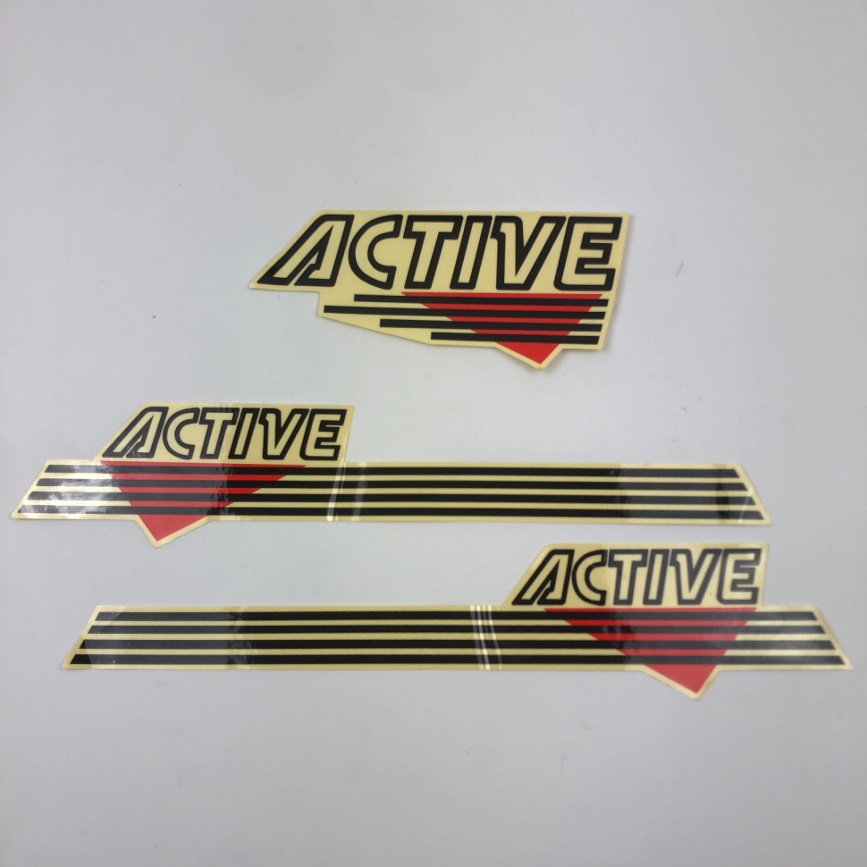Наклейки набор Active 40х10см 3шт черные