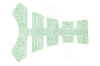 Наклейка на бак (20x16см, стразы светло-зеленые)