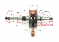 Коленвал Honda Dio AF-18 (тонкий вал 12мм p=12)