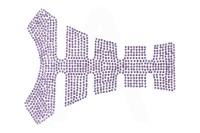 Наклейка на бак (20x16см, стразы фиолетовые)