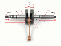 Коленвал 1E40QMB 2т  палец 10мм
