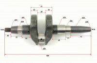 Коленвал двигателя 186F (9 л.с.) (под конус)