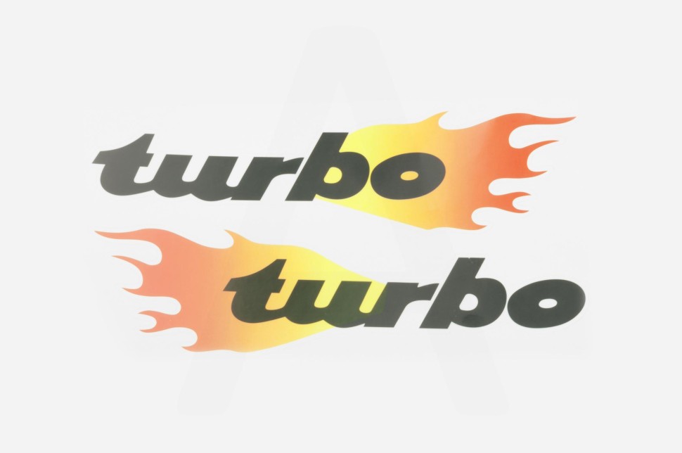 Наклейки набор TURBO 24х15см красные
