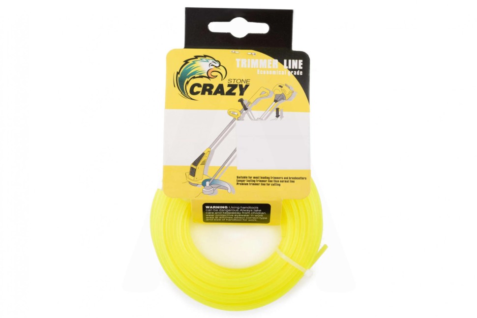 Леска мотокосы d=2,7mm, 60 метров (косичка, желтая)